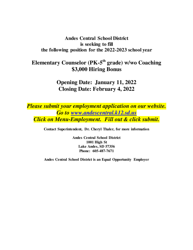 ELEM COUNSELOR